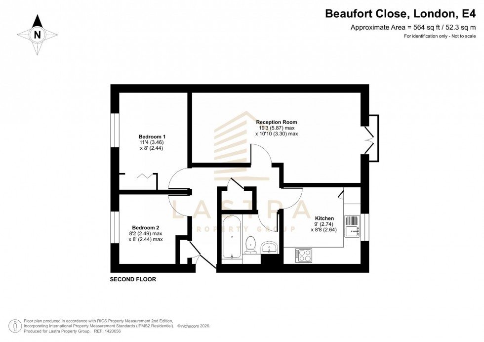 Floorplan for Beaufort Close, London, E4