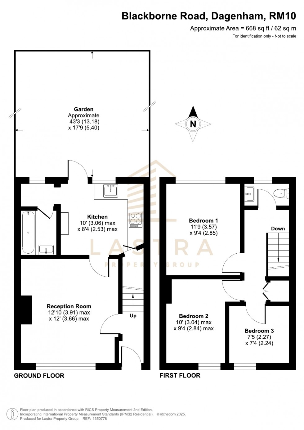 Floorplan for Blackborne Road, Dagenham