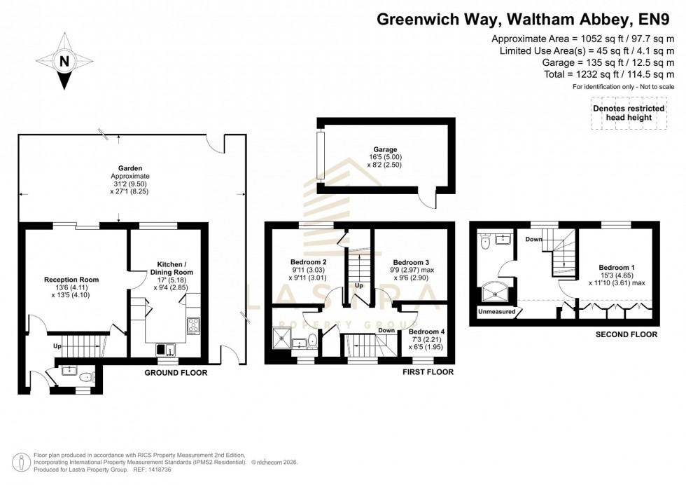 Floorplan for Greenwich Way, Waltham Abbey, EN9